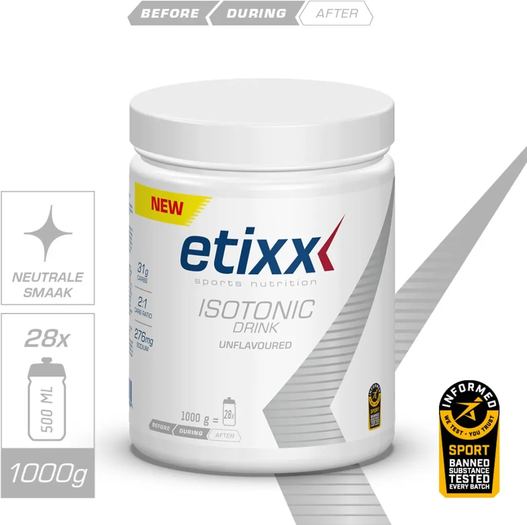 Etixx Isotonic Sportdrank Neutraal 1000g - afbeelding 6 van 6