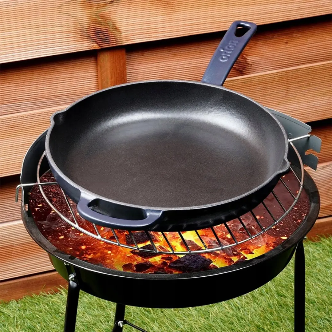 Orion Gietijzeren Pan 26cm - Zwart/Donkerblauw