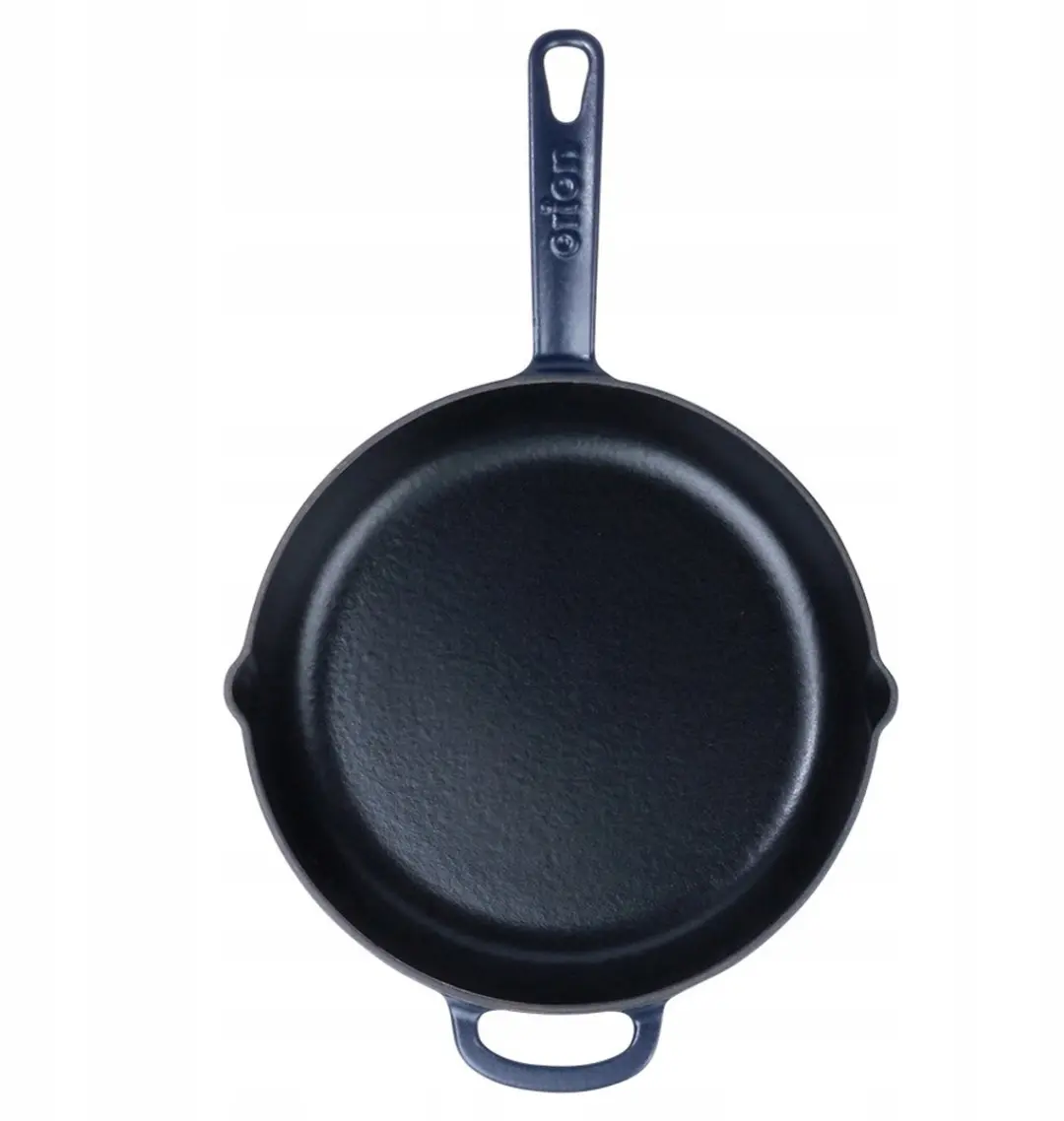 Orion Gietijzeren Pan 26cm - Zwart/Donkerblauw