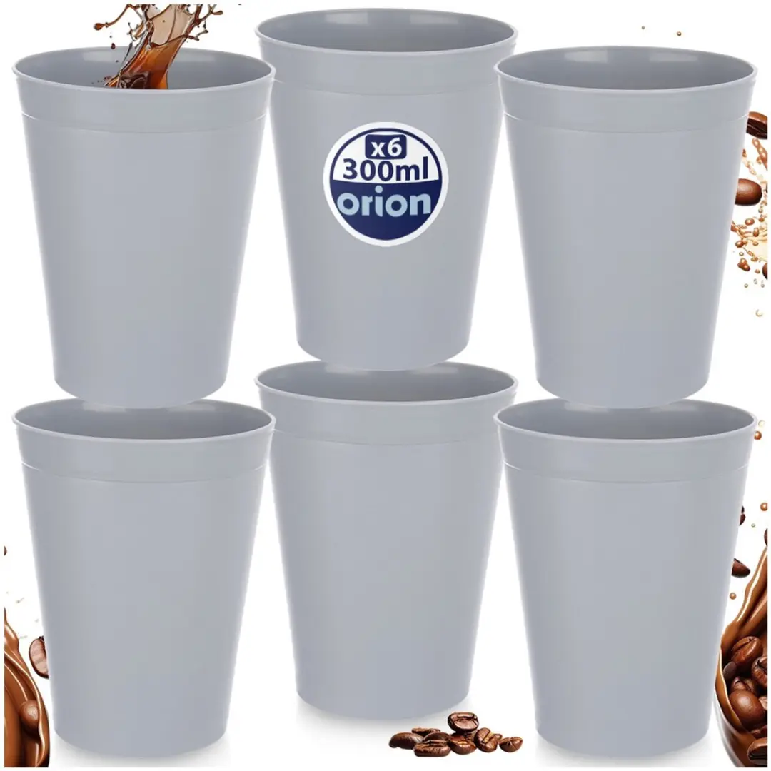 Orion Mokken Plastic Grijs 300ml - 6 Stuks