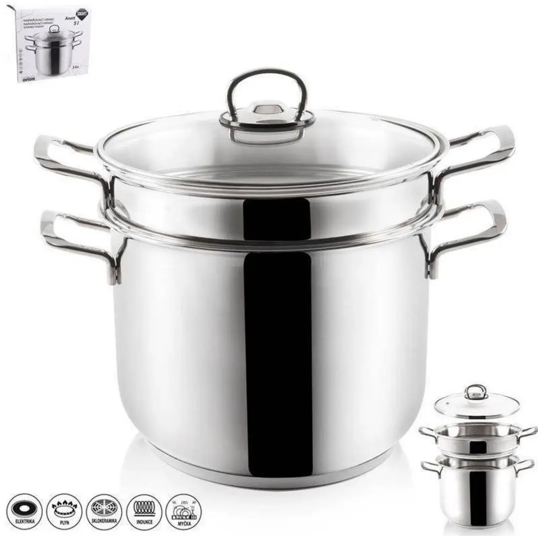 Orion Anett Roestvrijstalen Stoompan 5L - 22cm - Zilver