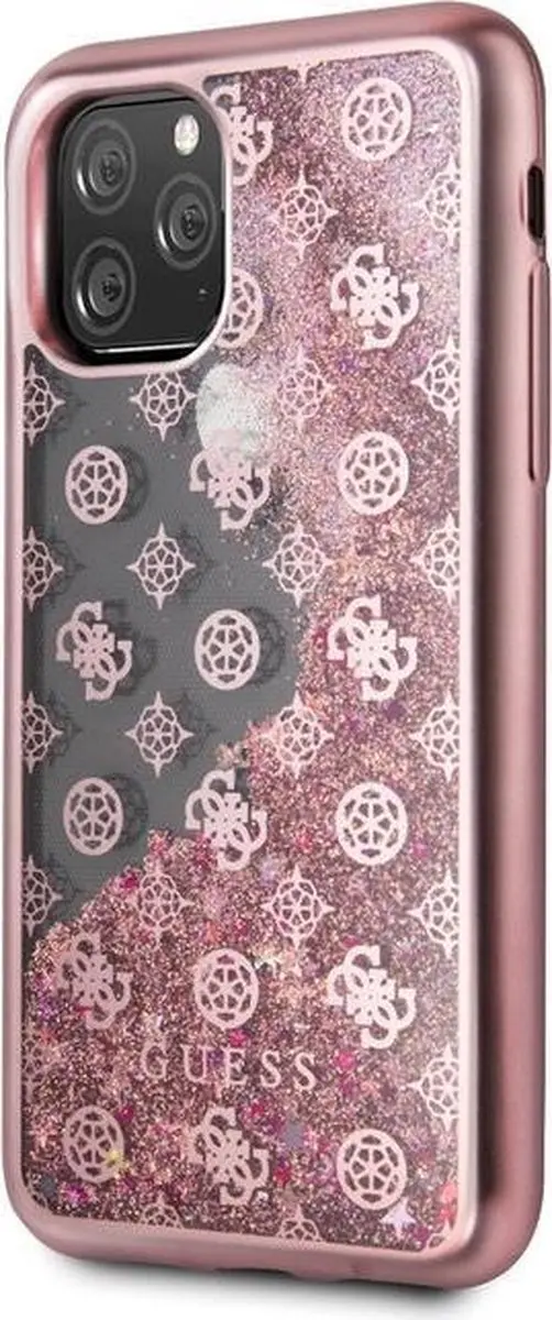 GUESS Backcover iPhone 11 Pro - Rose Gold Glitter - afbeelding 2 van 4
