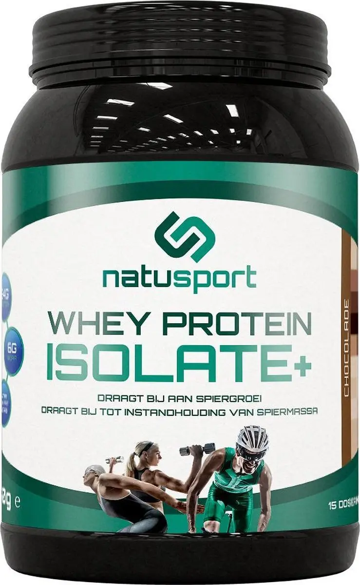 Natusport Whey Isolaat+ Eiwitpoeder Chocolade 450g