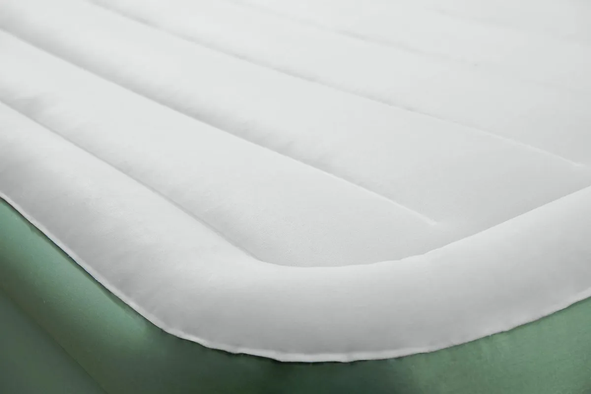 Bestway Toughlite Plush Luchtbed Queensize 152cm - Pastel Groen/Wit