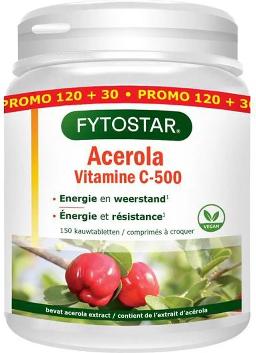 Fytostar Acerola C 500 Vitamine C Kauwtabletten