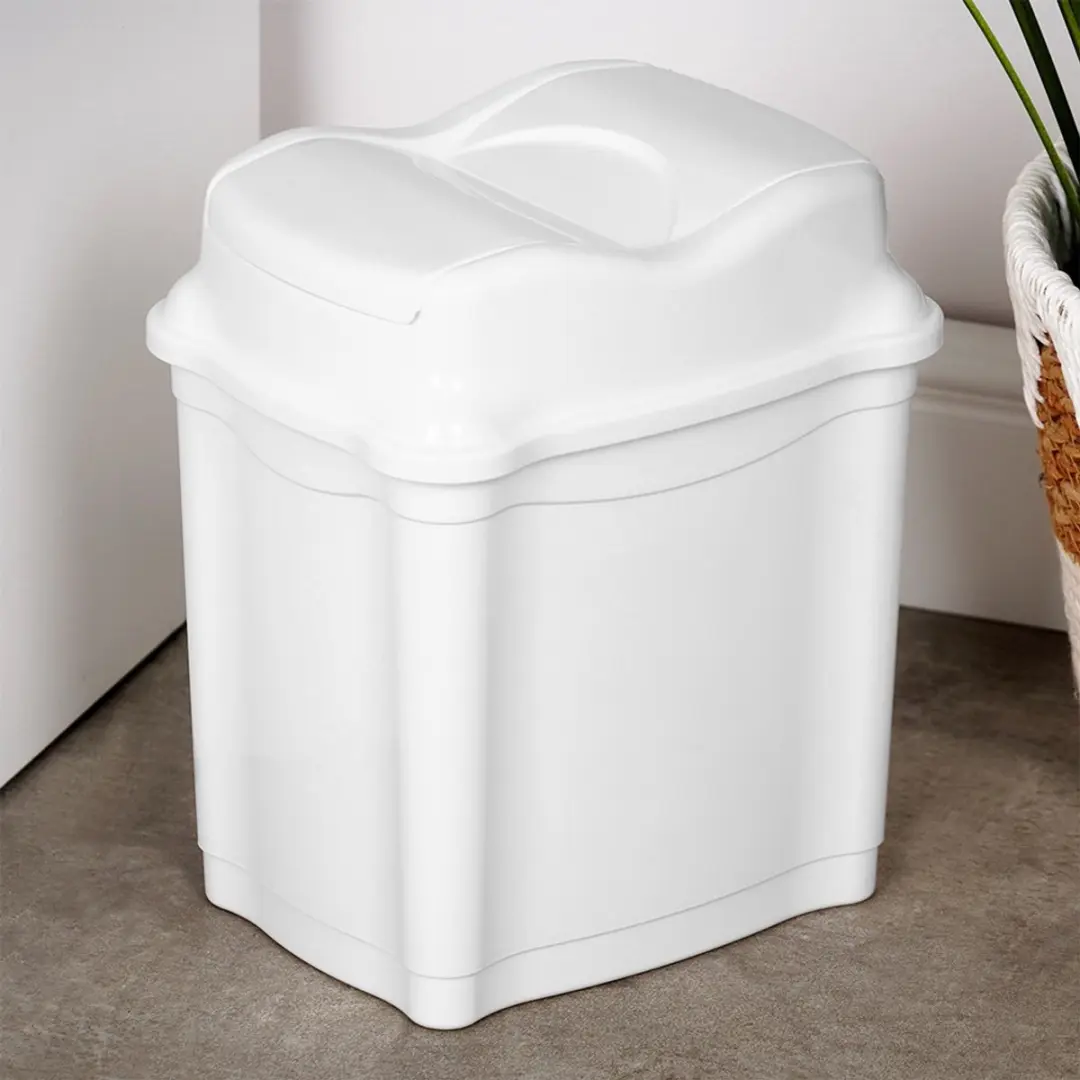 Orion Prullenbak 5L - Wit - Uitschuifdeksel
