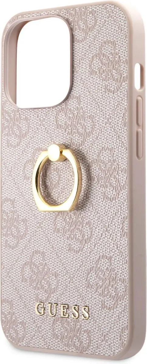 GUESS iPhone 13 Pro Hoesje - Roze - PU Leather - MagSafe