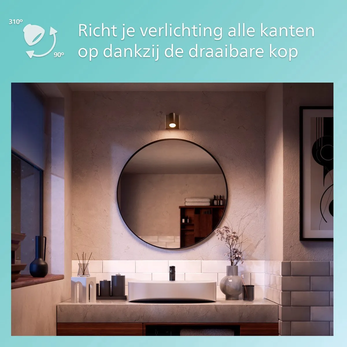 Philips Hue Idris Opbouwspot GU10 - Zwart/Goud - RGBW