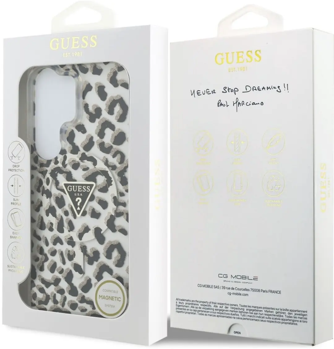 GUESS Hoesje Samsung Galaxy S26 Ultra - Panter Zwart - MagSafe