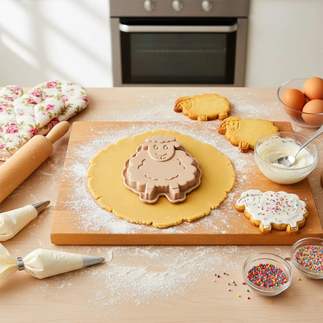 Orion Silicone Schaap Bakvorm 20x16x4,5cm - Beige