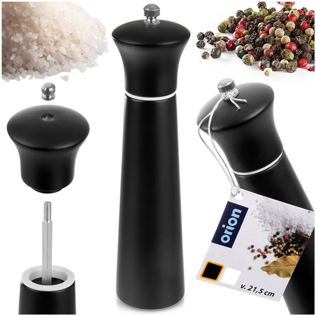 Orion Houten Peper- en Zoutmolen Zwart 21,5cm