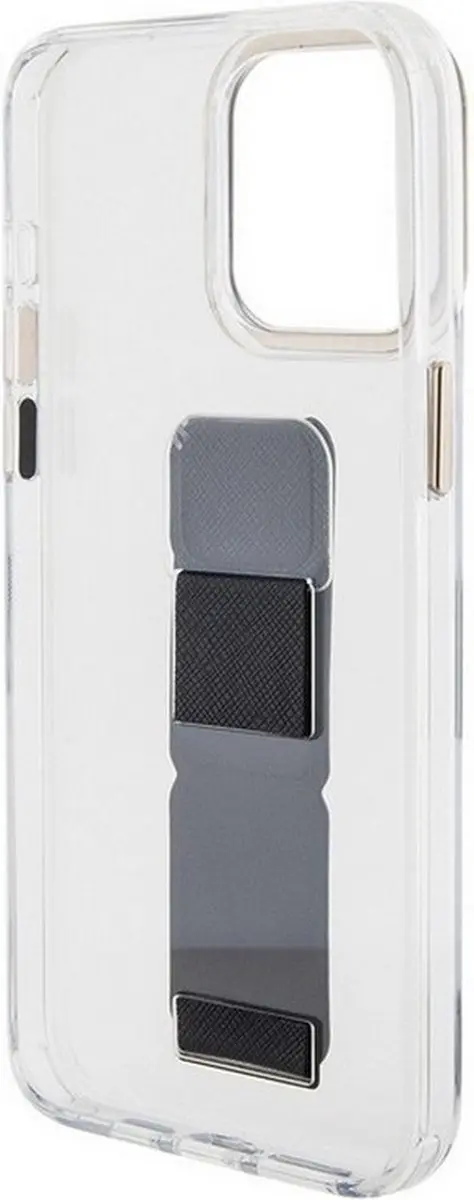 GUESS PU Grip Back Case - iPhone 15 Pro - Zwart