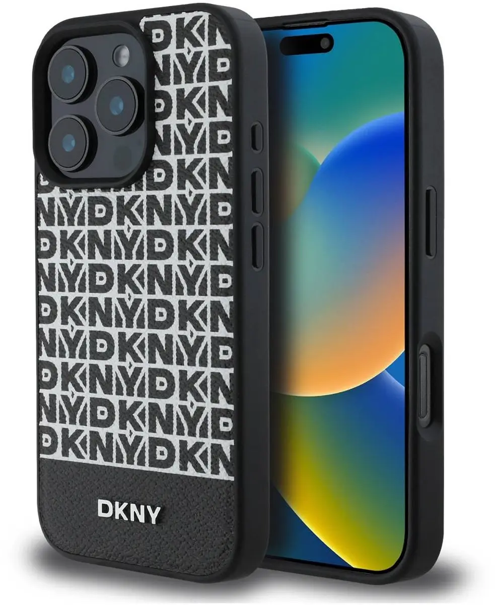 DKNY Backcover iPhone 16 Pro - MagSafe - Zwart