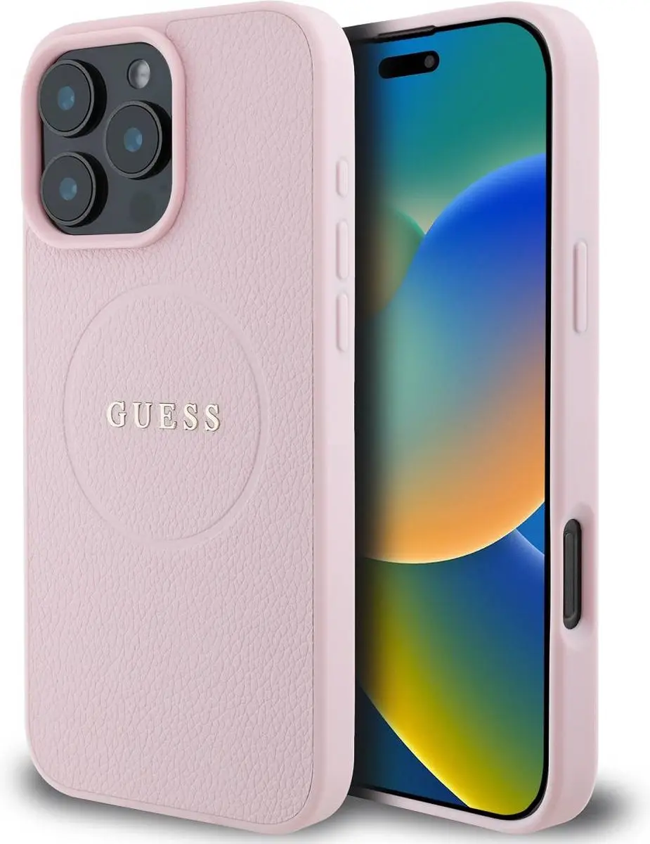 GUESS Backcover iPhone 16 Pro Max MagSafe - Roze