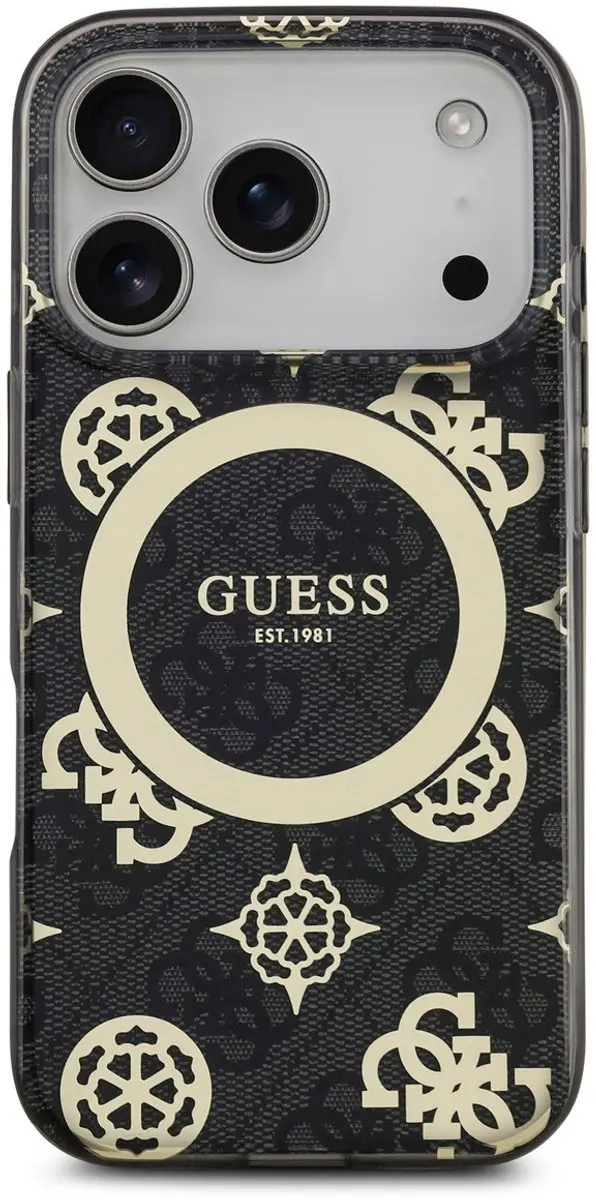 GUESS Telefoonhoesje iPhone 17 Pro Max MagSafe - Zwart
