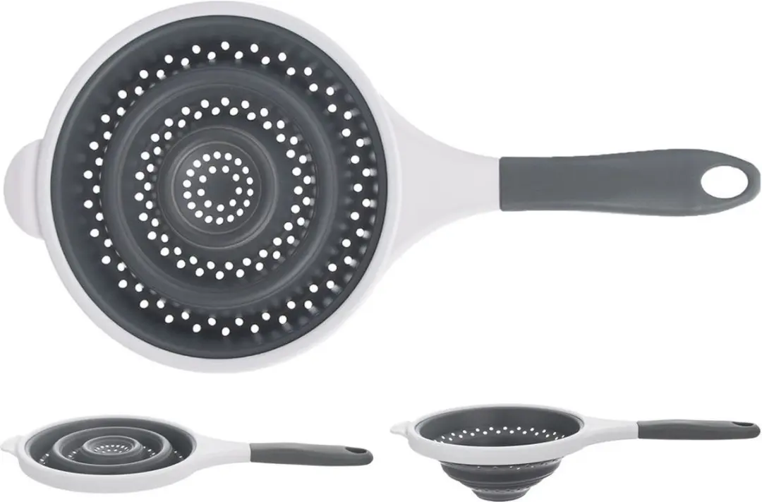 Orion KEMP 25,5cm Silicone Opvouwbare Keukenzeef - Grijs