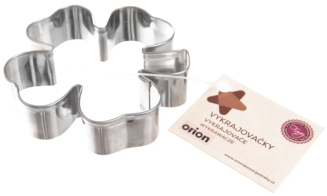 Orion Stalen Koekjesvorm Klaver 6cm - Zilver - afbeelding 2 van 3