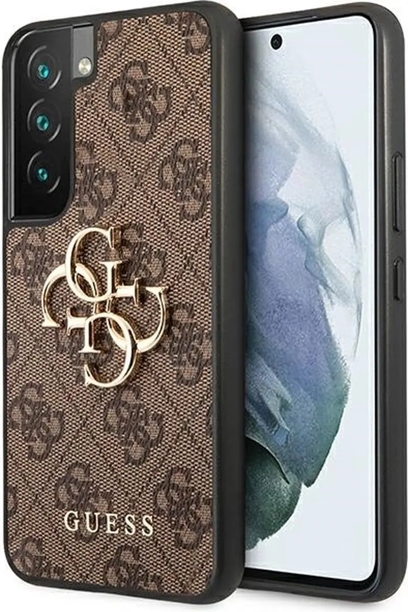 GUESS Golden Logo Hoesje Samsung Galaxy S22 - Bruin