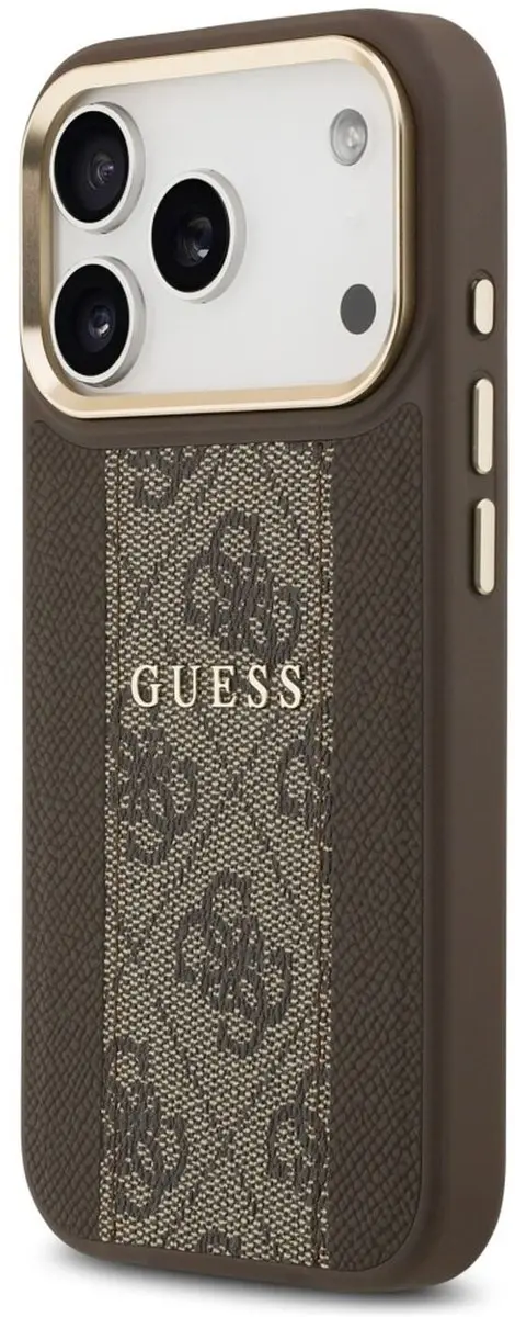 GUESS 4G Stripe Hoesje iPhone 17 Pro Max - MagSafe - Zwart