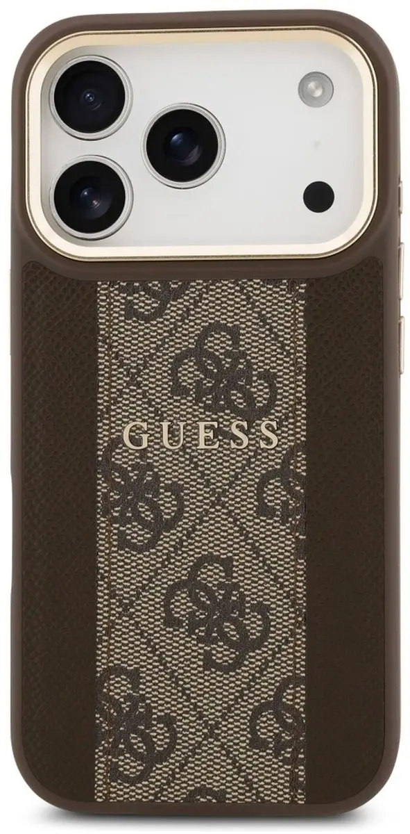 GUESS 4G Stripe Hoesje iPhone 17 Pro Max - MagSafe - Zwart