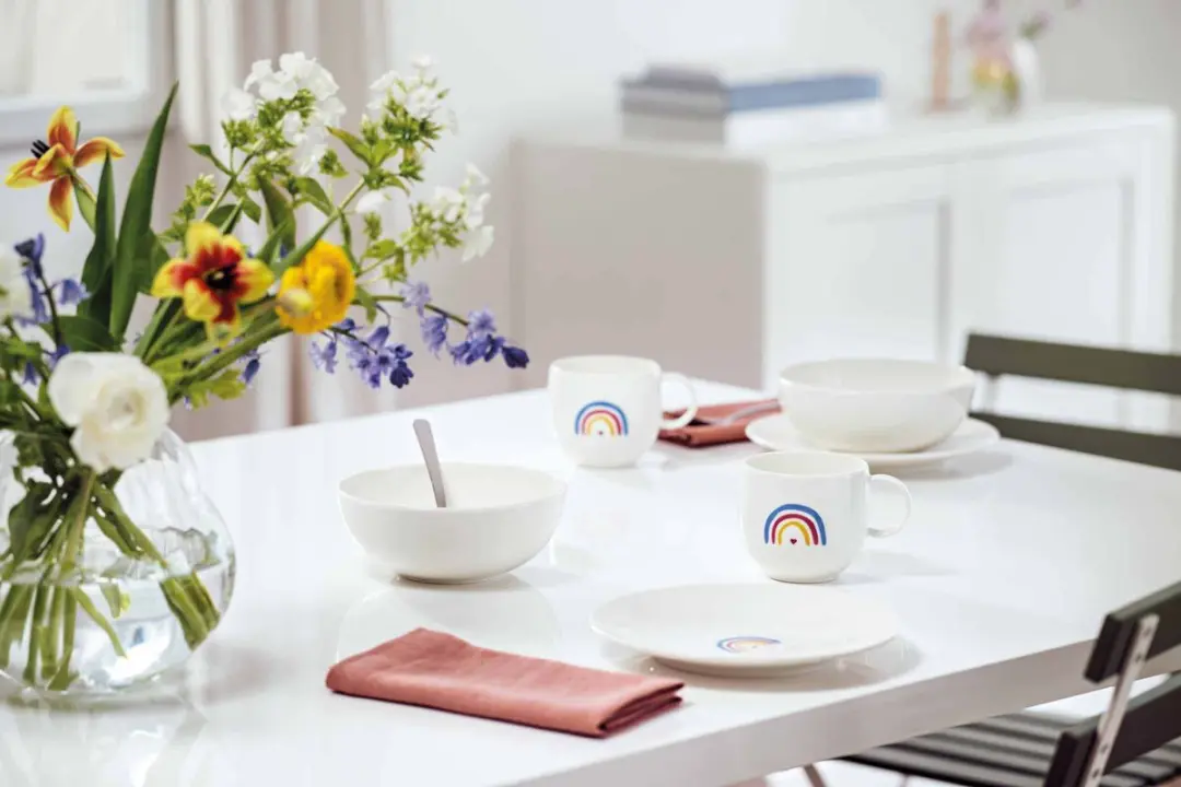Villeroy & Boch Frühstücksteller Be Happy With Love - 21,2 cm - Gekleurd