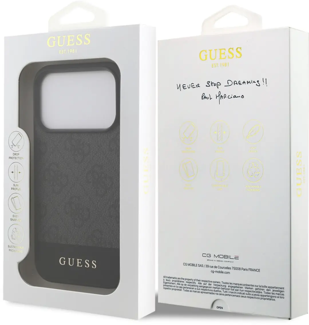 Guess iPhone 17 Pro Back Cover - Grijs