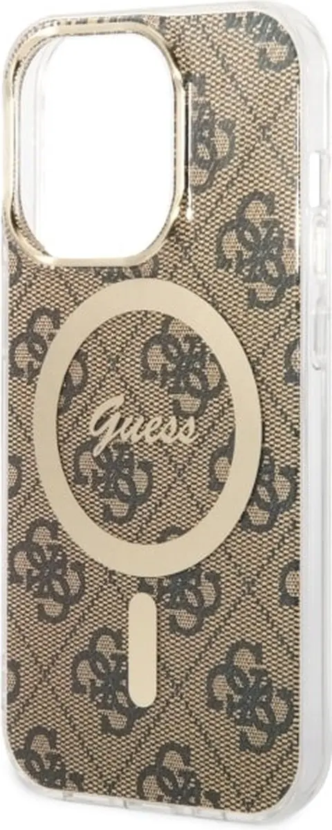 GUESS 4G Back Case MagSafe iPhone 14 Pro - Bruin