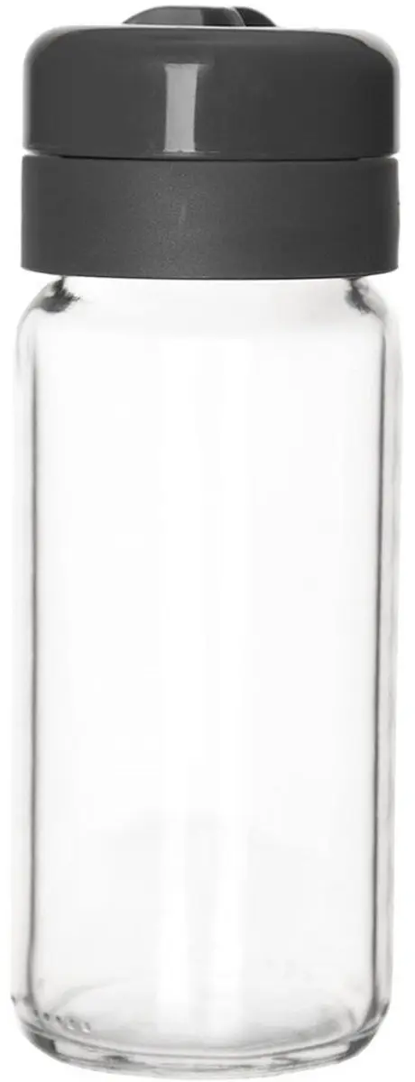 Orion Glazen Kruidenpot 230ml - Dosing Deksel - Transparant/Grafiet - afbeelding 3 van 6