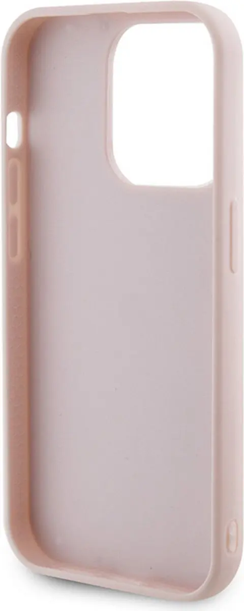 Guess Quilted Metal Logo Hoes iPhone 15 Pro - Roze