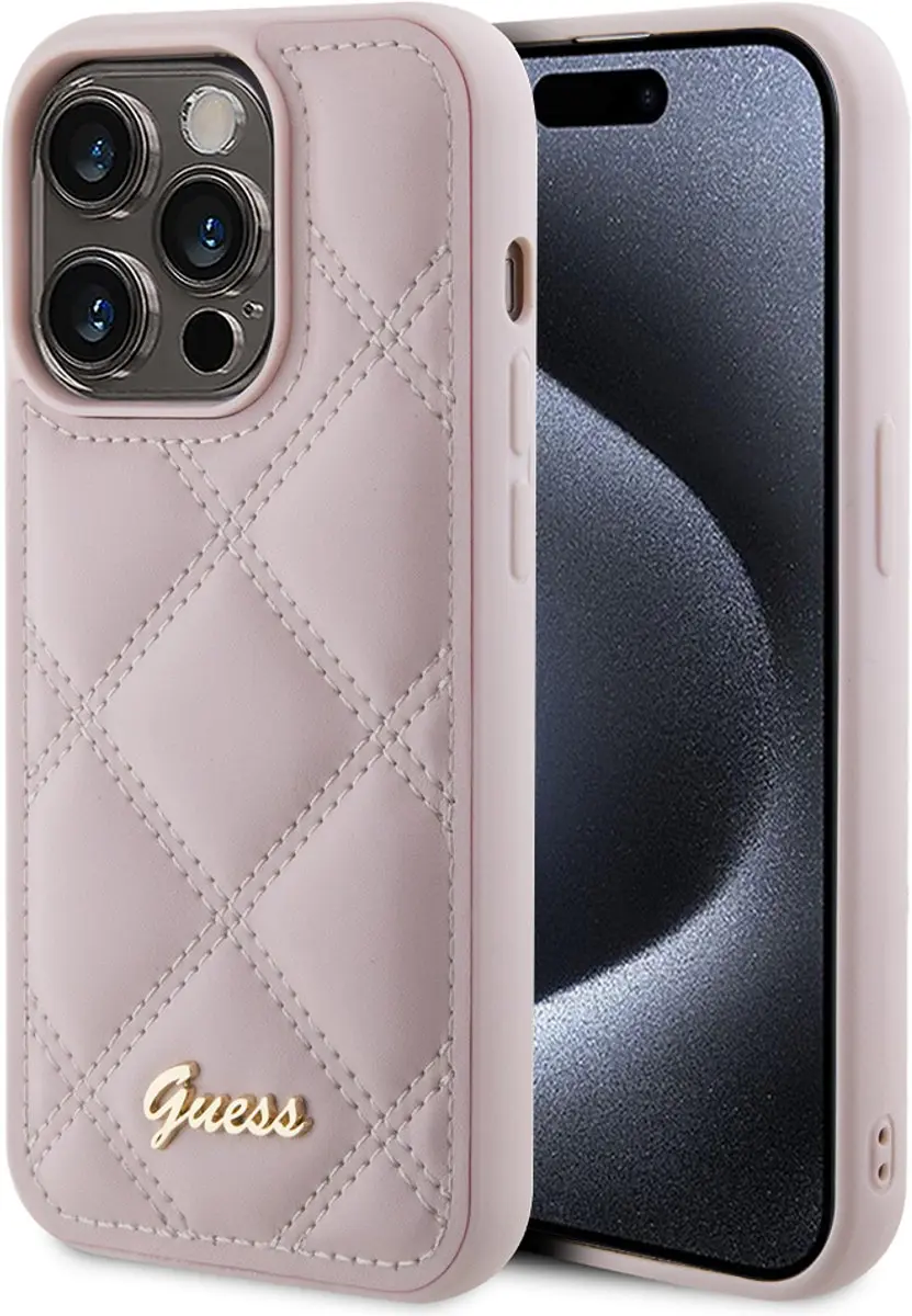 Guess Quilted Metal Logo Hoes iPhone 15 Pro