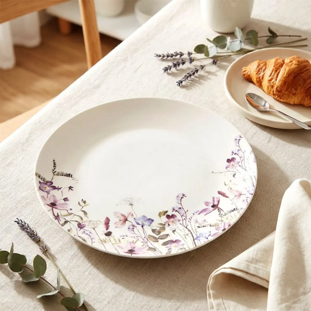 Orion Louka Dinerbord Porselein 27cm - Bloemen - Wit