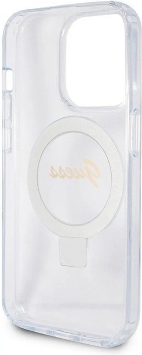 GUESS Ring Glitter Back Case MagSafe - Transparant