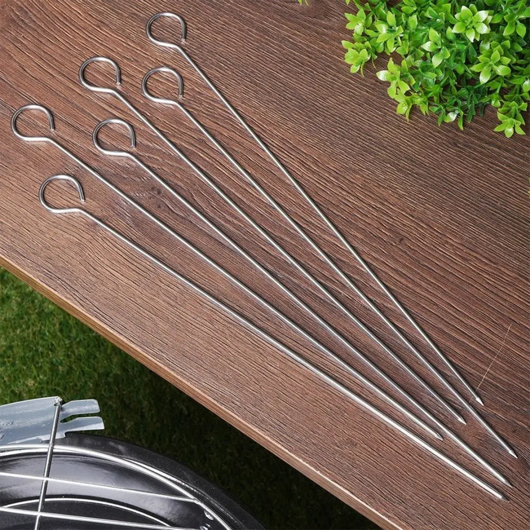 Orion Stalen Vleesspiezen 29cm - 6 Stuks