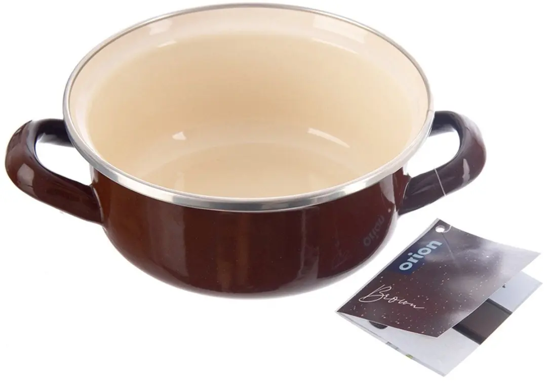 Orion Brown Geëmailleerde Kookpan 1 Liter