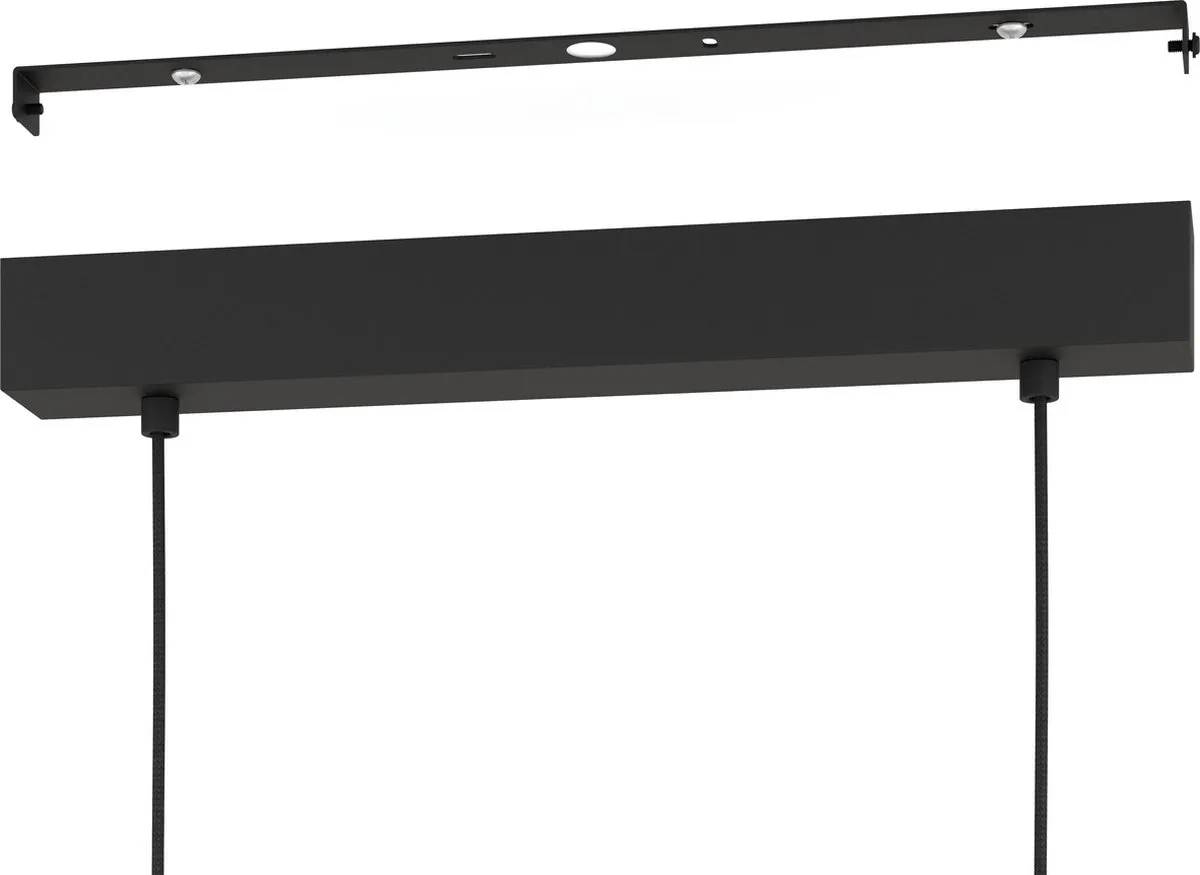 Eglo Sherburn Hanglamp 3x E27 - 77cm - Zwart/Bruin
