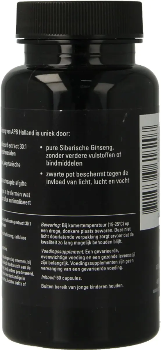 APB Holland Siberische Ginseng Extract 500mg - 60 Capsules