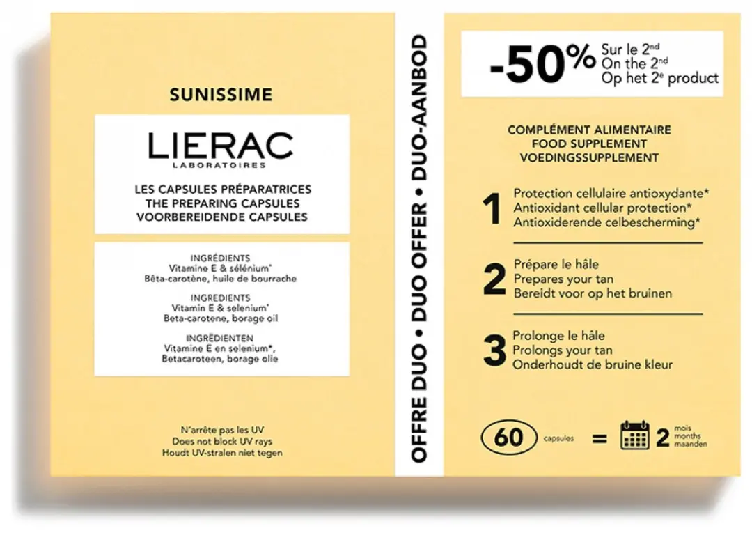 Lierac Sunissime Voorbereidingscapsules 60 Stuks