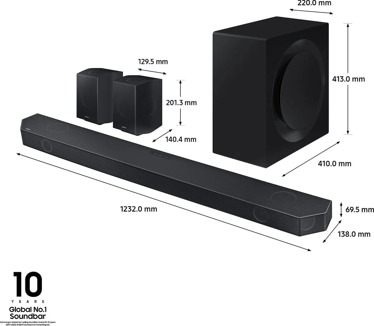 Samsung HW-Q990D Soundbar - 11.1.4 Kanalen 656W - Zwart - afbeelding 6 van 6