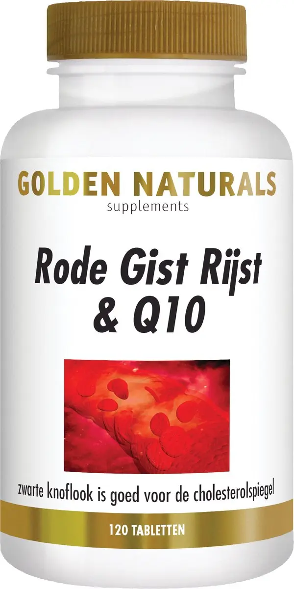Golden Naturals Rode Gist Rijst & Q10 120 Vegan Tabletten