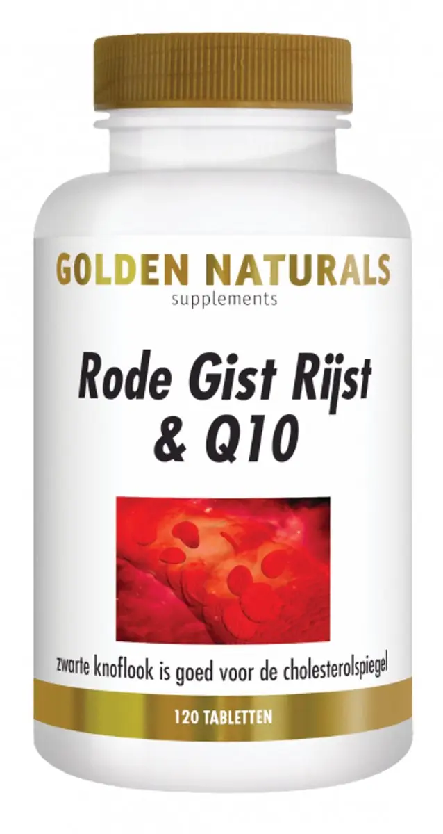 Golden Naturals Rode Gist Rijst & Q10 120 Vegan Tabletten