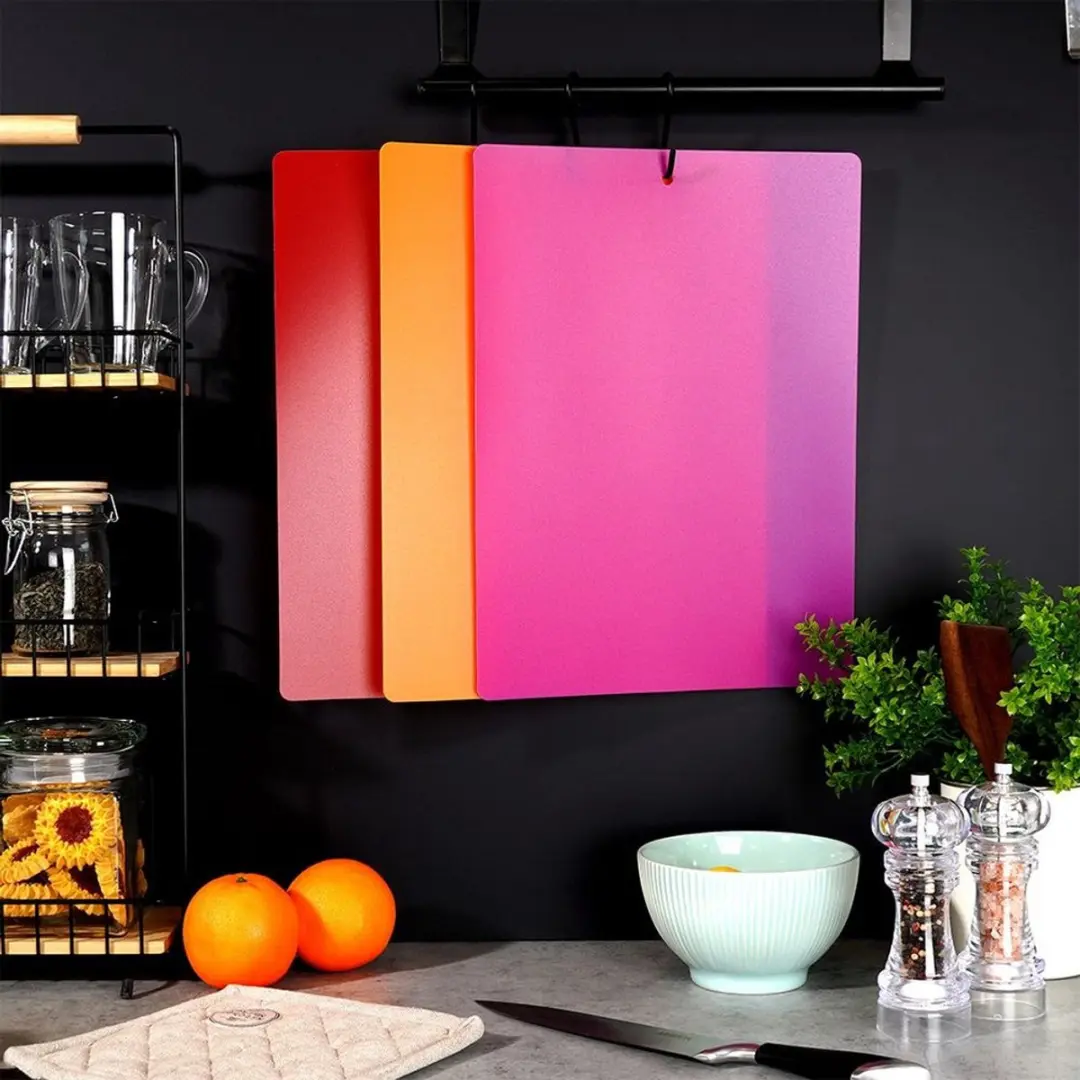 Orion Flexibele Snijplanken 3-delig - Rood/Oranje/Rozig