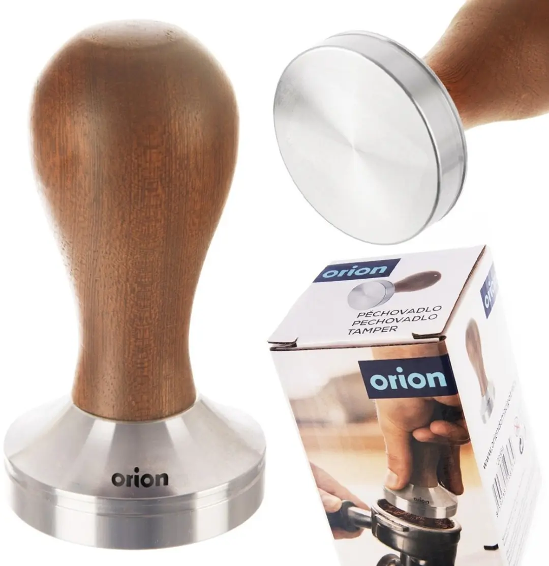 Orion Tamper Roestvrijstalen Houten Koffietamper 5x9,5cm