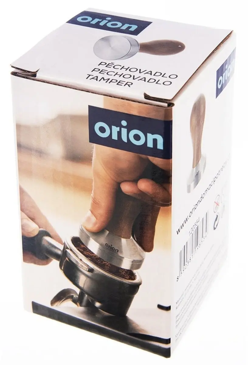 Orion Tamper Roestvrijstalen Houten Koffietamper 5x9,5cm