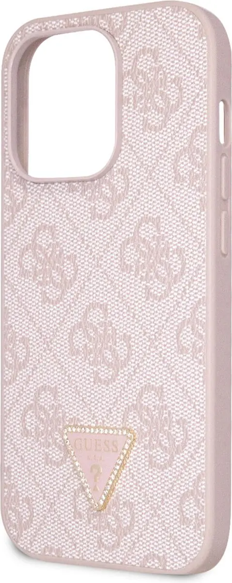 Guess 4G Triangle Logo Hoesje iPhone 15 Pro - Roze - afbeelding 6 van 6