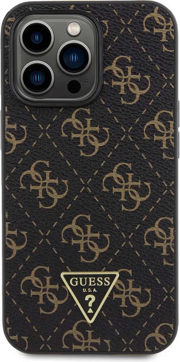 GUESS 4G Triangle Logo Back Case - iPhone 13 Pro - Zwart