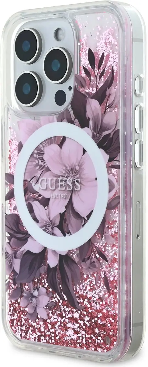 GUESS iPhone 16 Pro Max Back Cover - Roze MagSafe