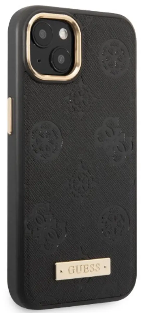 GUESS Hoesje iPhone 13 PU Leer MagSafe - Zwart