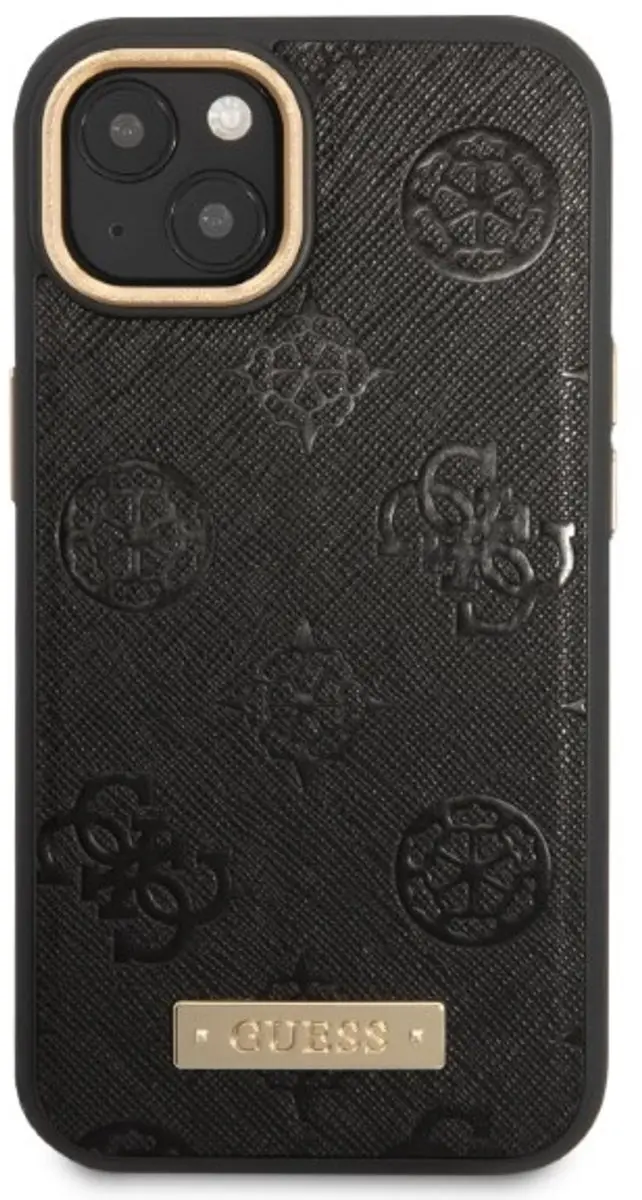 GUESS Hoesje iPhone 13 PU Leer MagSafe - Zwart