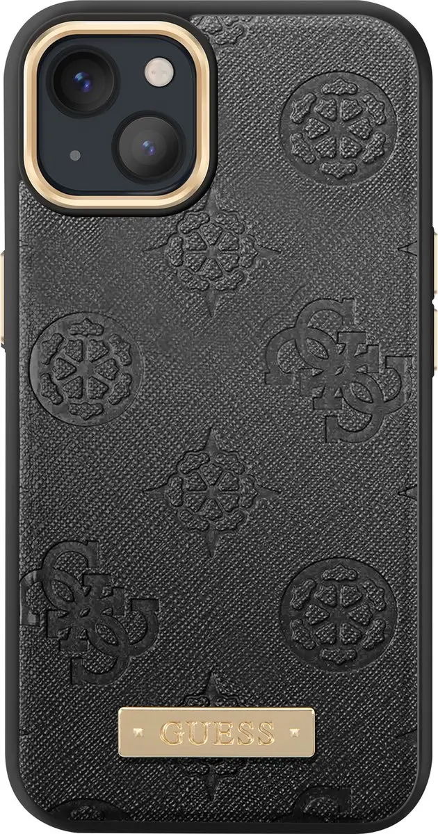 GUESS Hoesje iPhone 13 PU Leer MagSafe - Zwart
