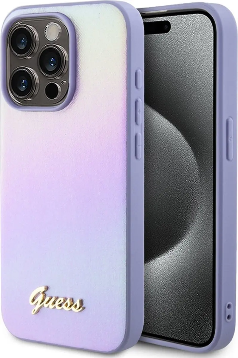 Guess Iridescent Metal Script Back Case